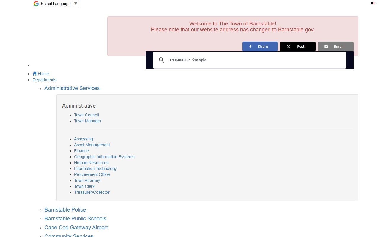 Barnstable residents directory town clerk search portal