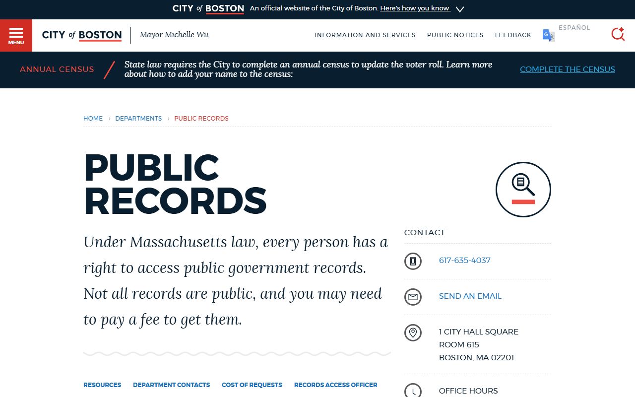 Boston residents directory public records search