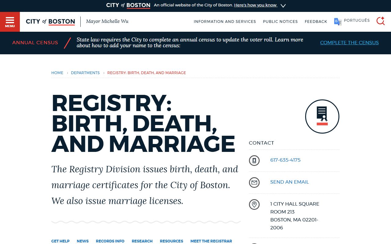 Boston residents directory registry search portal