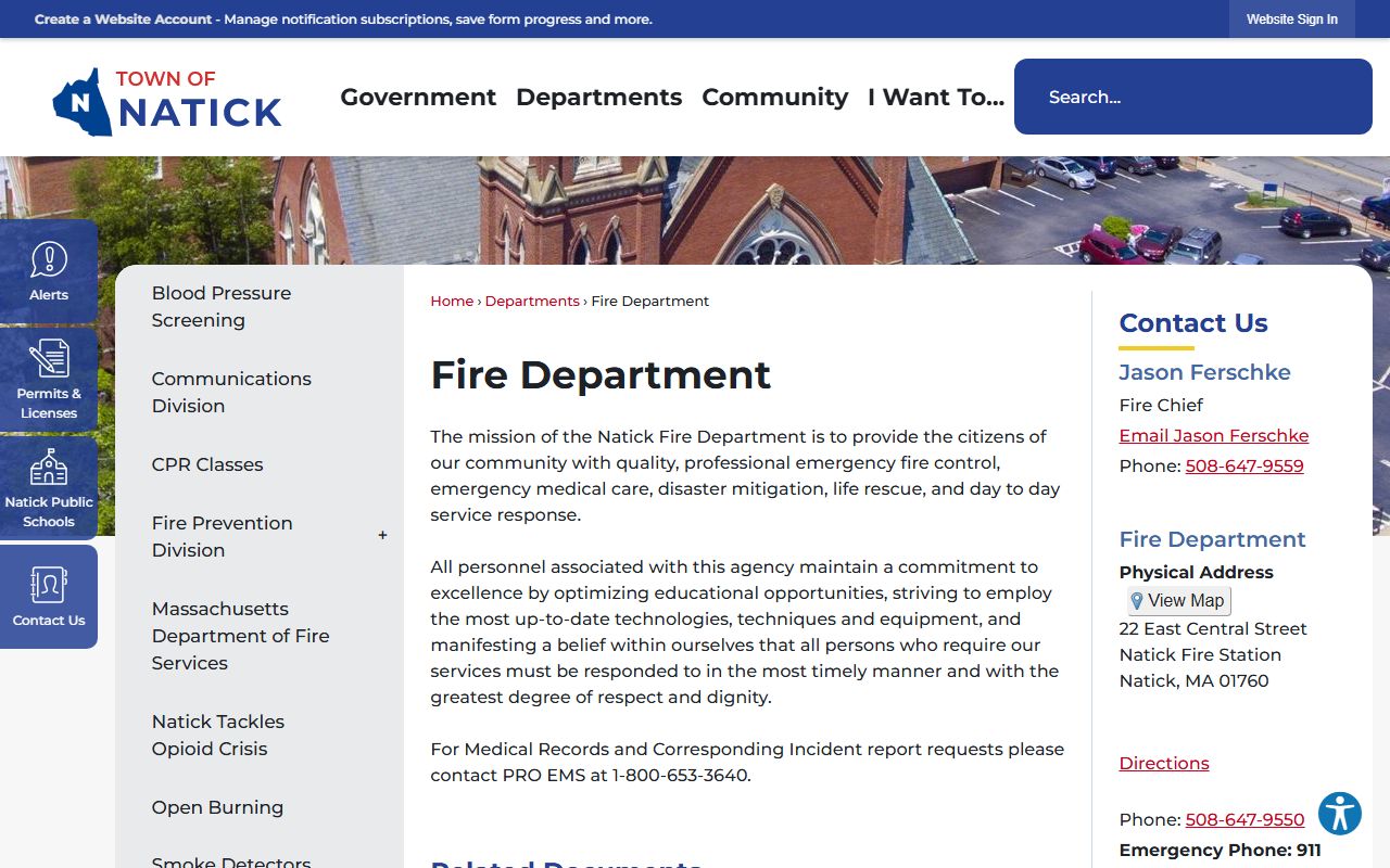 Natick residents directory town clerk page