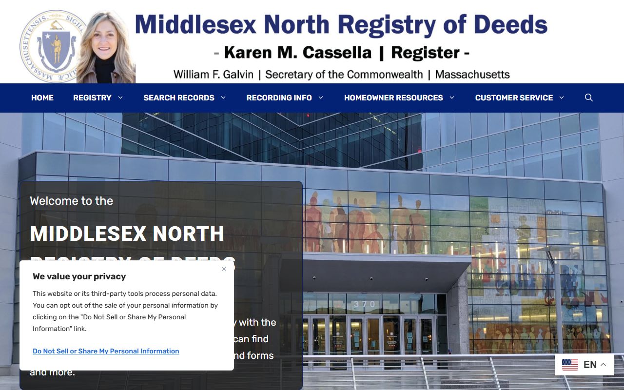 Middlesex County Massachusetts residents directory registry of deeds